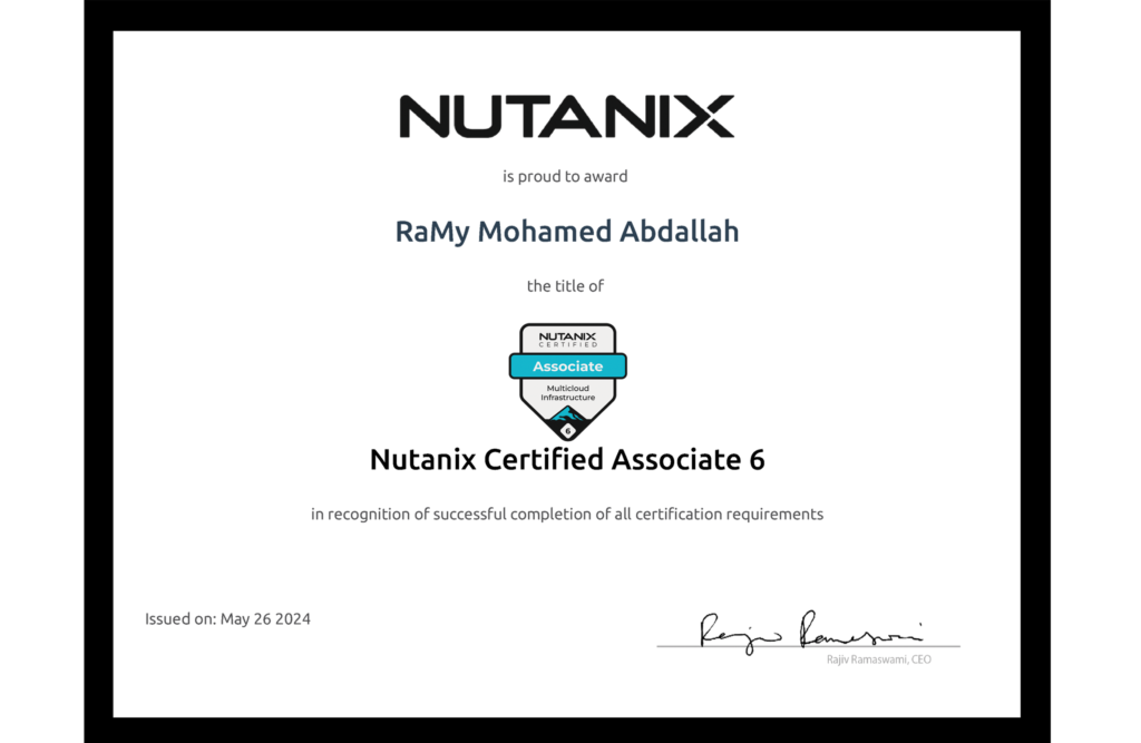 Nutanix Certified Associate 6 - RAMYABDALLAH.COM